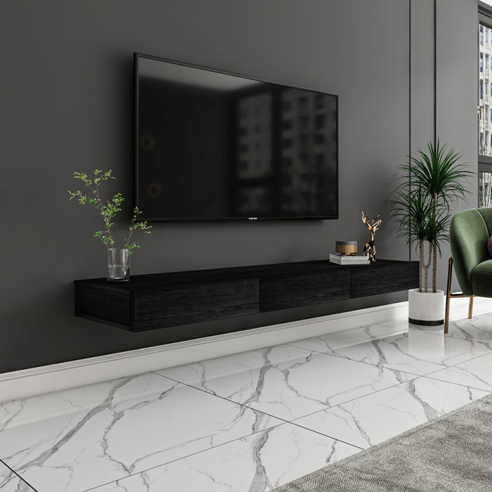 Hanah Home Avalon Soporte para televisión Madera Negra